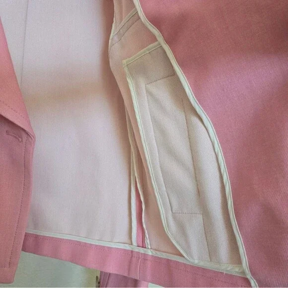 Ann Taylor Pink Trench Pea Coat size 00 Double Breasted Short Pea Coat - Picture 11 of 13